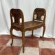 Bench in gilded wood seated in canning dimension: height -71cm- width -66cm-