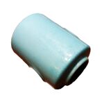 Vase droit en grès émaillé bleu turquoise