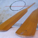 Pair of wooden boat oars