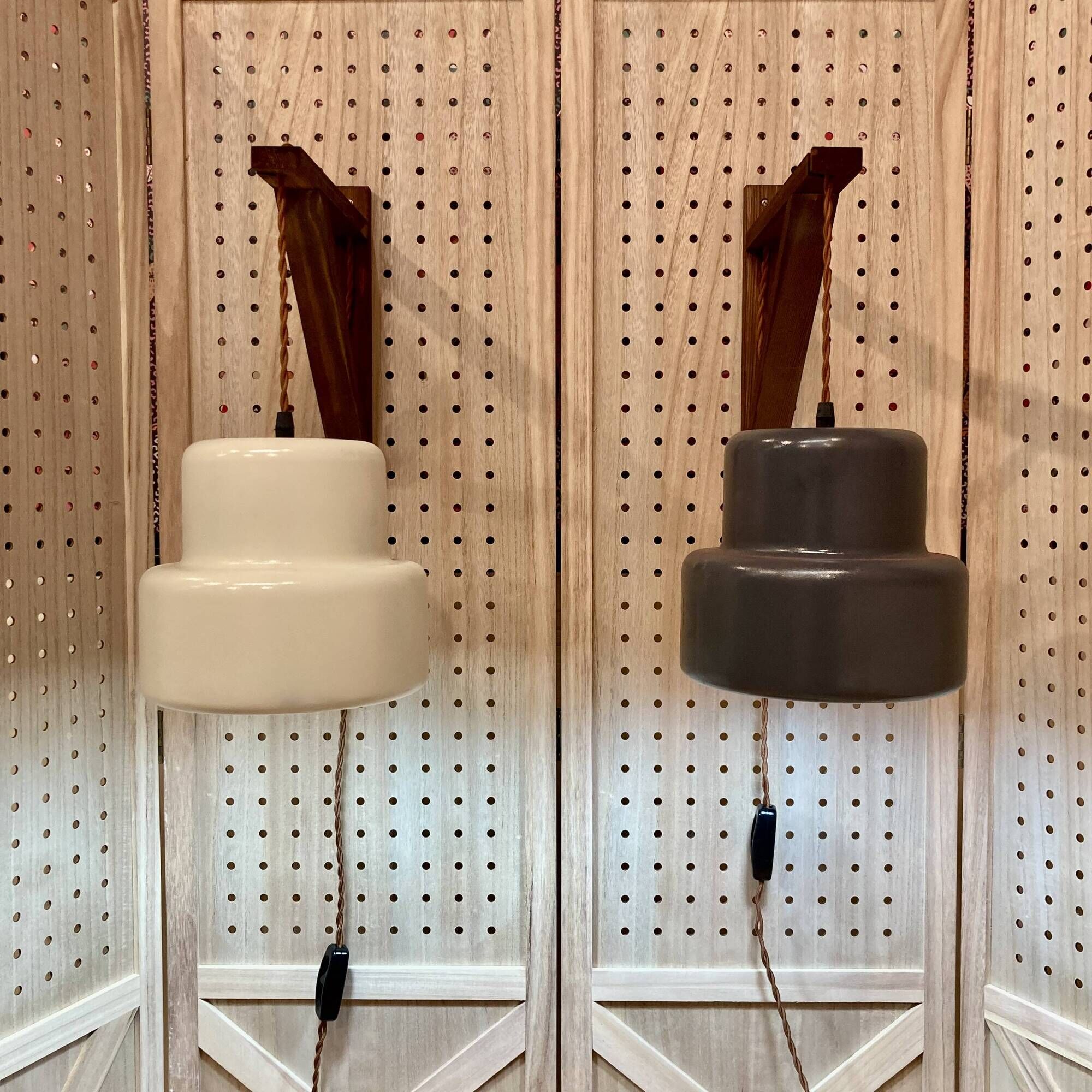 Pair of modular wall lights by jo hammerborg "design 1950".