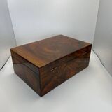 Biedermeier Box in Walnut Veneer on Maple, Austria, 1840s