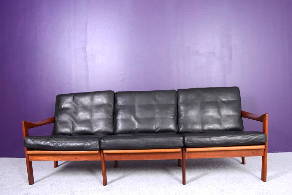 3 seater sofa by Niels Eilersen Skodburg for Illum Wikkelso Denmark 1960's.