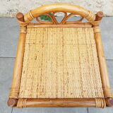 Rattan and bamboo bedside table