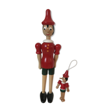 Wooden Pinocchio duo
