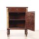 Empire bedside table in walnut with drawer, Italy, 19th century.