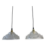 Paire de suspensions anciennes art deco vintage « ezan »