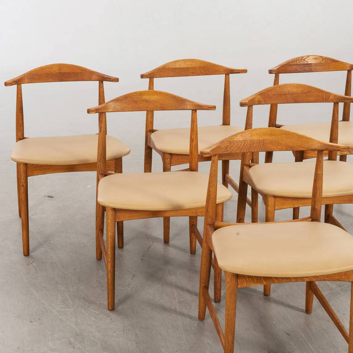 Set de 6 chaises scandinaves, milieu du 20e siècle