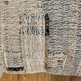 Cushion in old woven kilim style canvas, patched