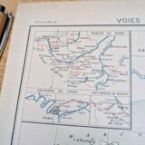 Carte des voies navigables de France, originale imprimée en 1896.