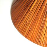 Pendant lamp, wicker chandelier, 80s