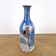 blue designer bottle signed - vintage soliflore vase