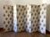 Vintage 6-panel wooden and fabric screen, 1950s-1960s.