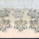 Set of Vannes crystal ashtrays