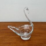 Vintage Glass Swan-Shaped Vase