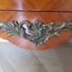 Louis XV commode - 2 drawers - floral marquetry - bronze ornament - 1950