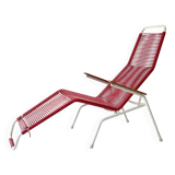 Vintage 1970s Elefant Möbel Spaghetti reclining chair for the garden.