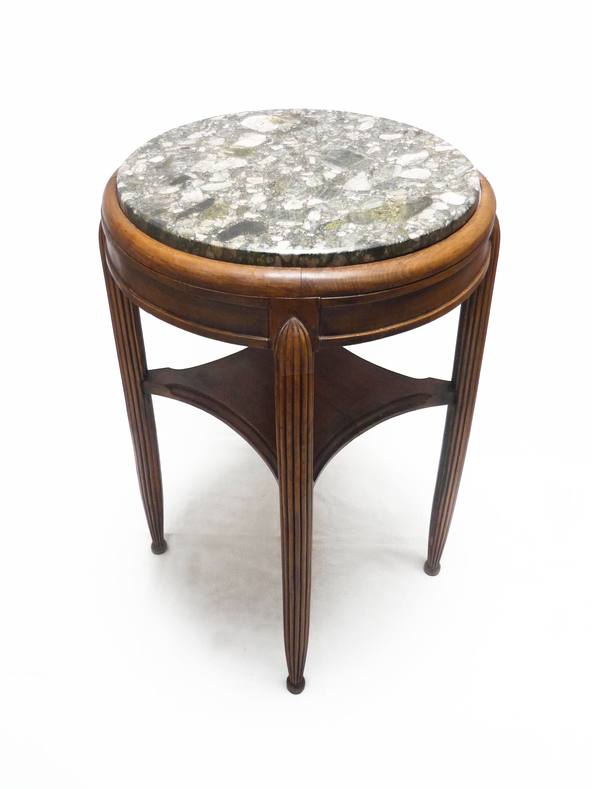 Art Deco Pedestal Table in Walnut, 1930 era