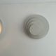 Pair of geometric vintage wall lamps, white lacquered metal, Germany 1970