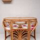 Vintage rattan table and chairs set