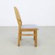 4x Brutalist pine dining chairs, 1970s