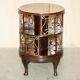 Restored Victorian library table in hardwood and brass.