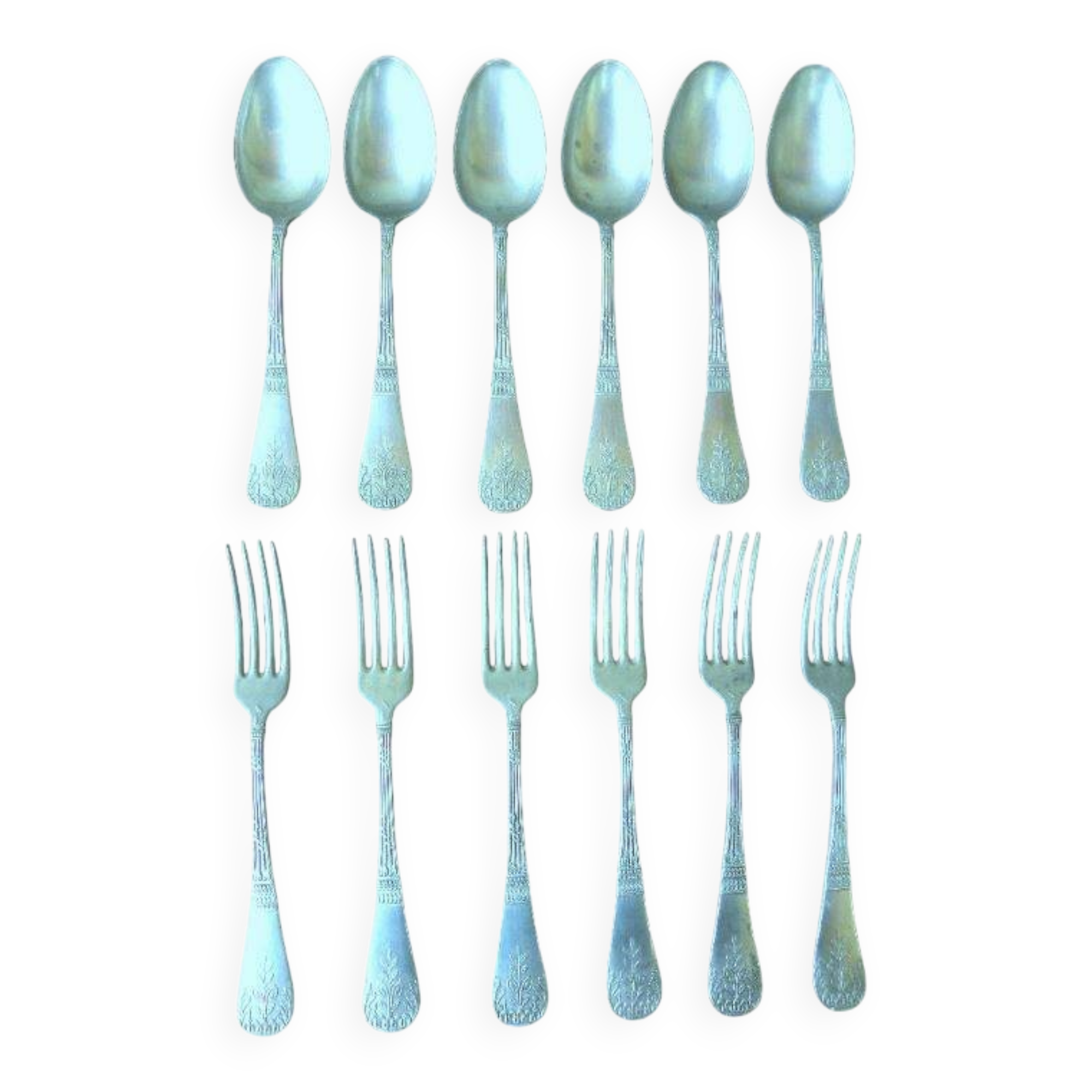 1/2 consulate - empire, tin gold & silverware cutlery set
