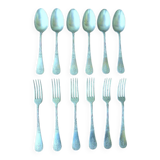 1/2 consulate - empire, tin gold & silverware cutlery set