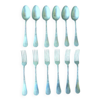 1/2 consulate - empire, tin gold & silverware cutlery set