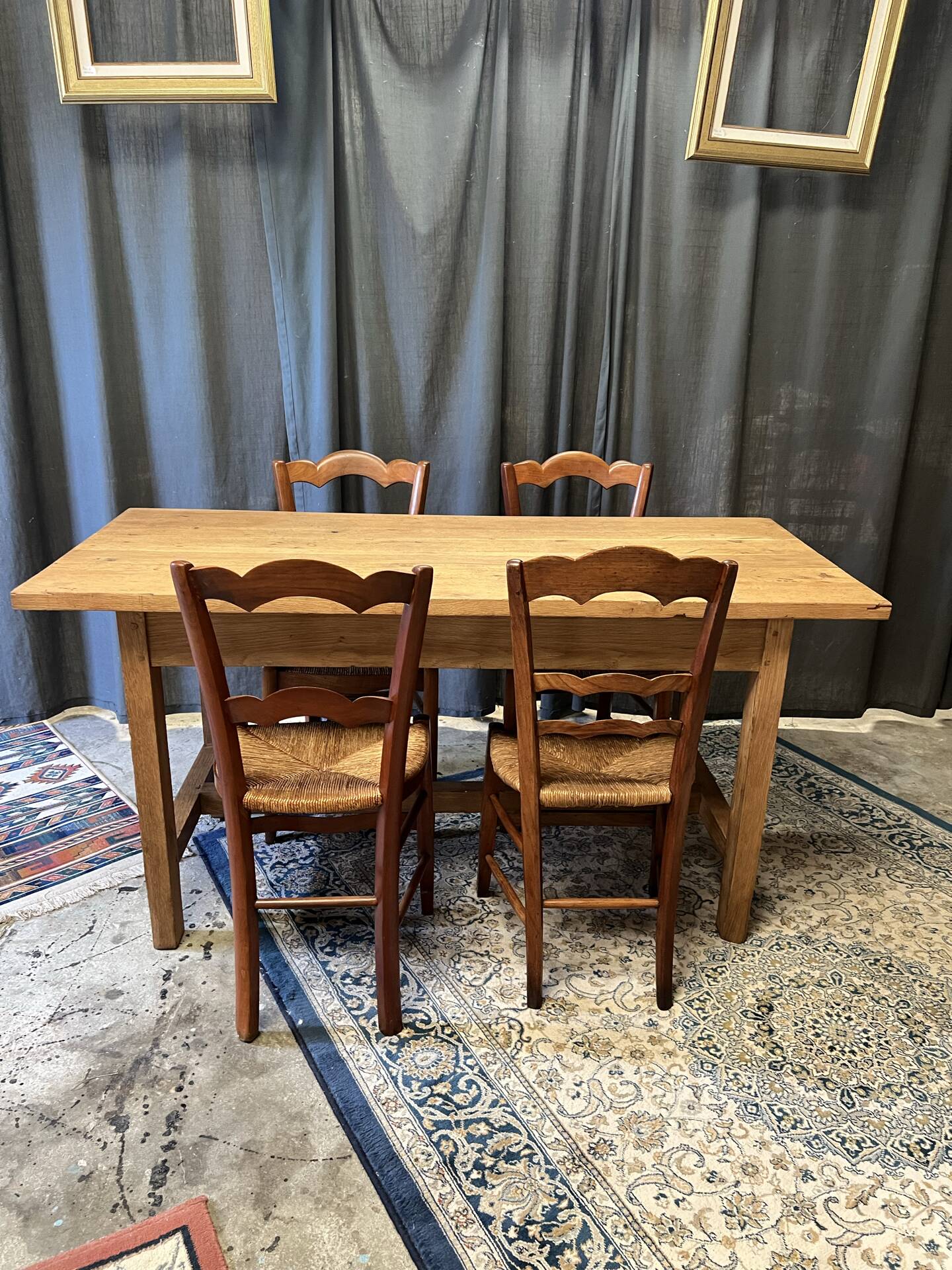 Small farmhouse table in solid oak