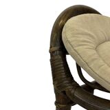 Midcentury bamboo rattan rocking horse 60's design children