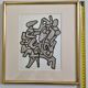 Screenprint after Jean Dubuffet framed under glass 28 cm by 30 cm