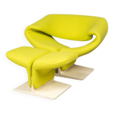 Fauteuil ribbon et un pouf par Pierre Paulin pour artifort, france