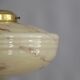 Art Deco Pendant Lamp, Beige Marble, Brass Suspension - 1930s