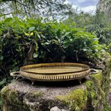 Large brass tray in Louis XV baroque style