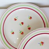 5 flat plates of Gien model Marie Laure 220536