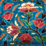 Square cut in blue Longwy enamels