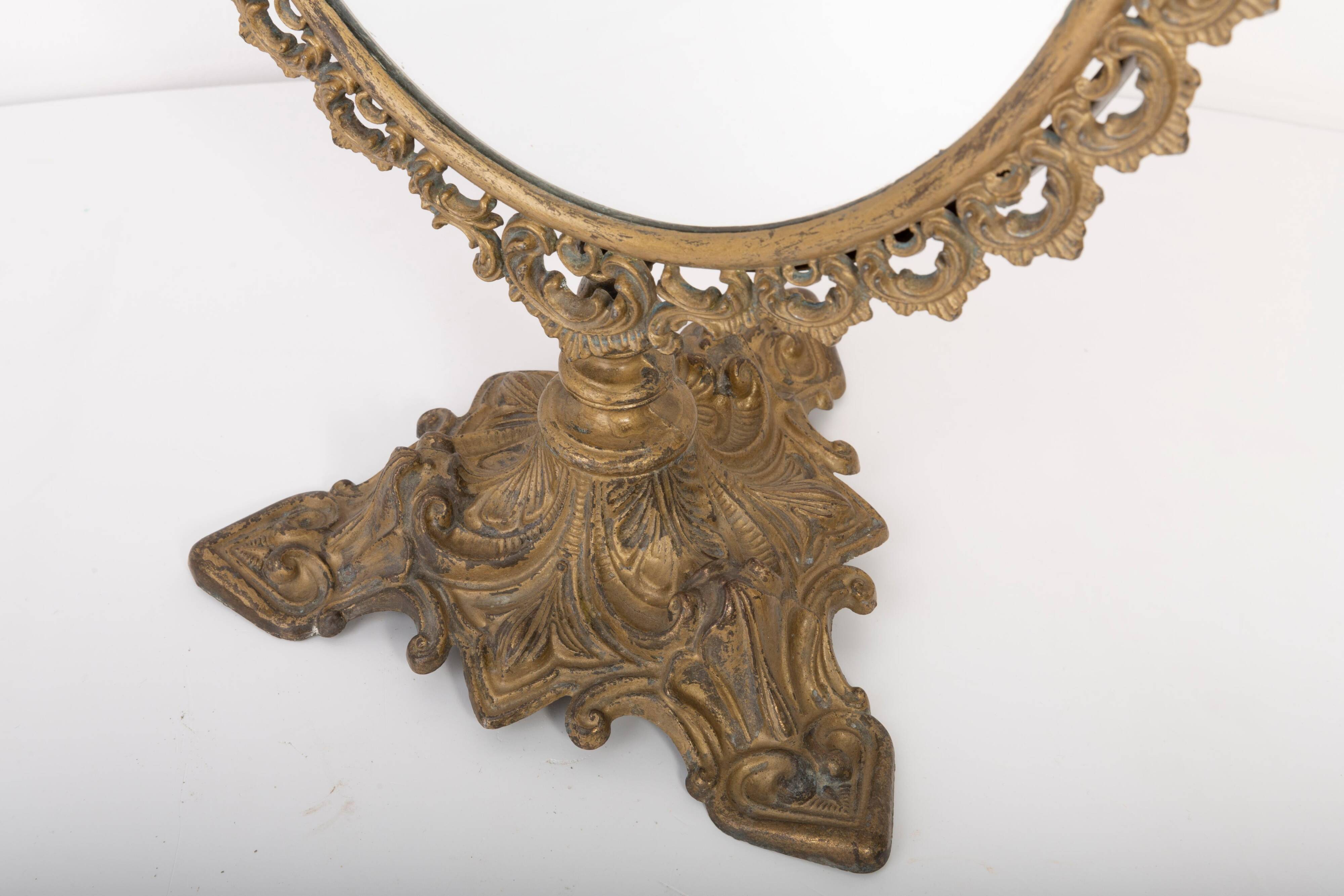 Miroir vintage doré mi-siècle, Italie, années 1960