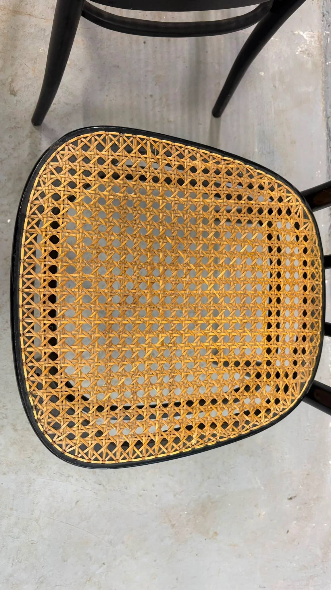 Pair of bentwood chairs, Vienna straw seats, 1960s, Poland