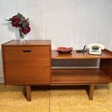 Mid century retro vintage teak telephone Bench Seat 1960