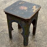 Antique hand-painted Moroccan Moorish Zouak side table