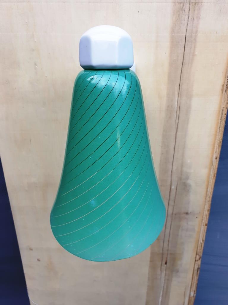 Wall light swan collar green glass Art Deco