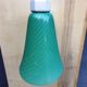 Wall light swan collar green glass Art Deco