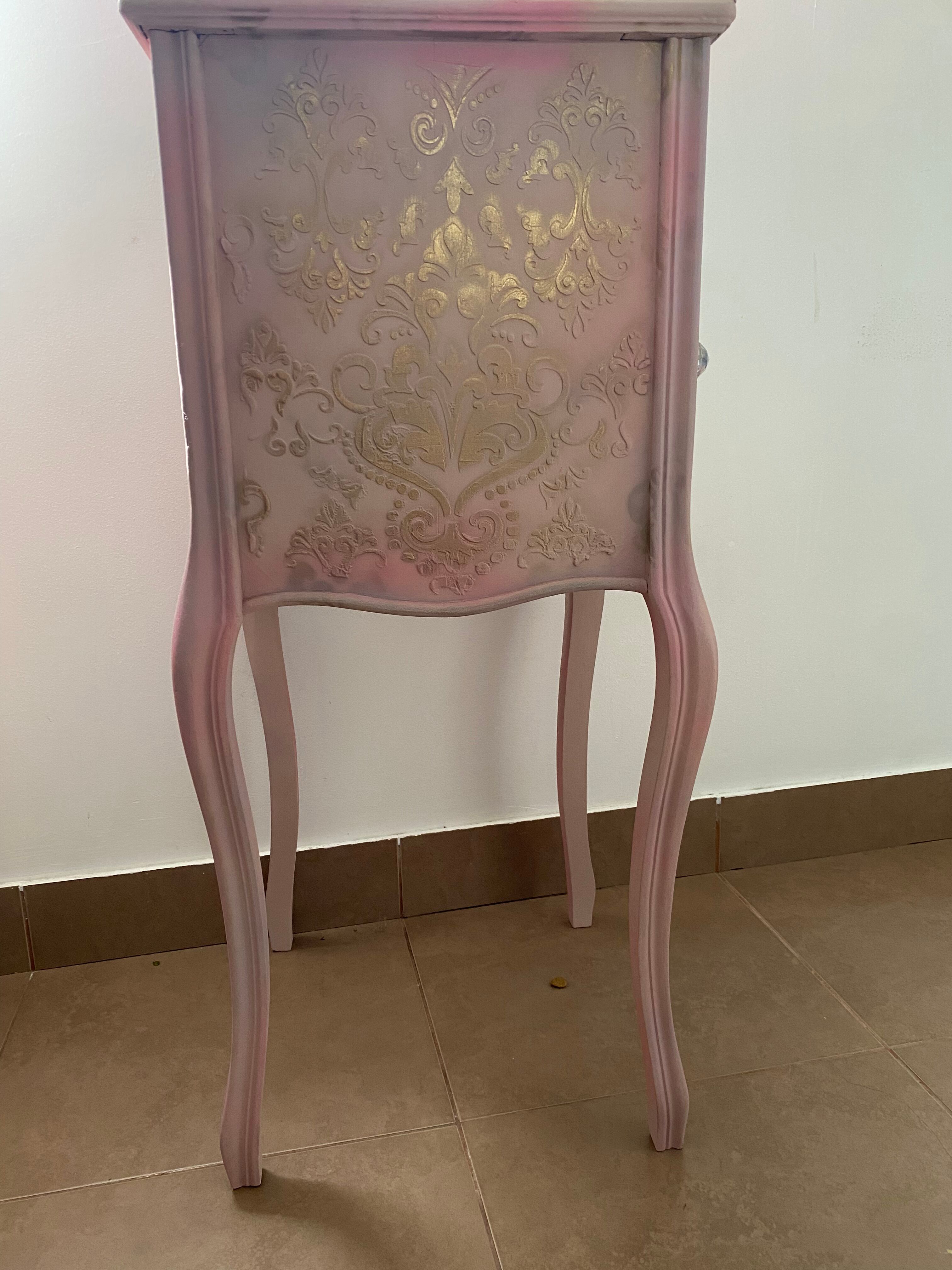 Baroque style bedside table