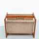 Teak & leather magazine rack by Aksel Kjersgaard, 1960s