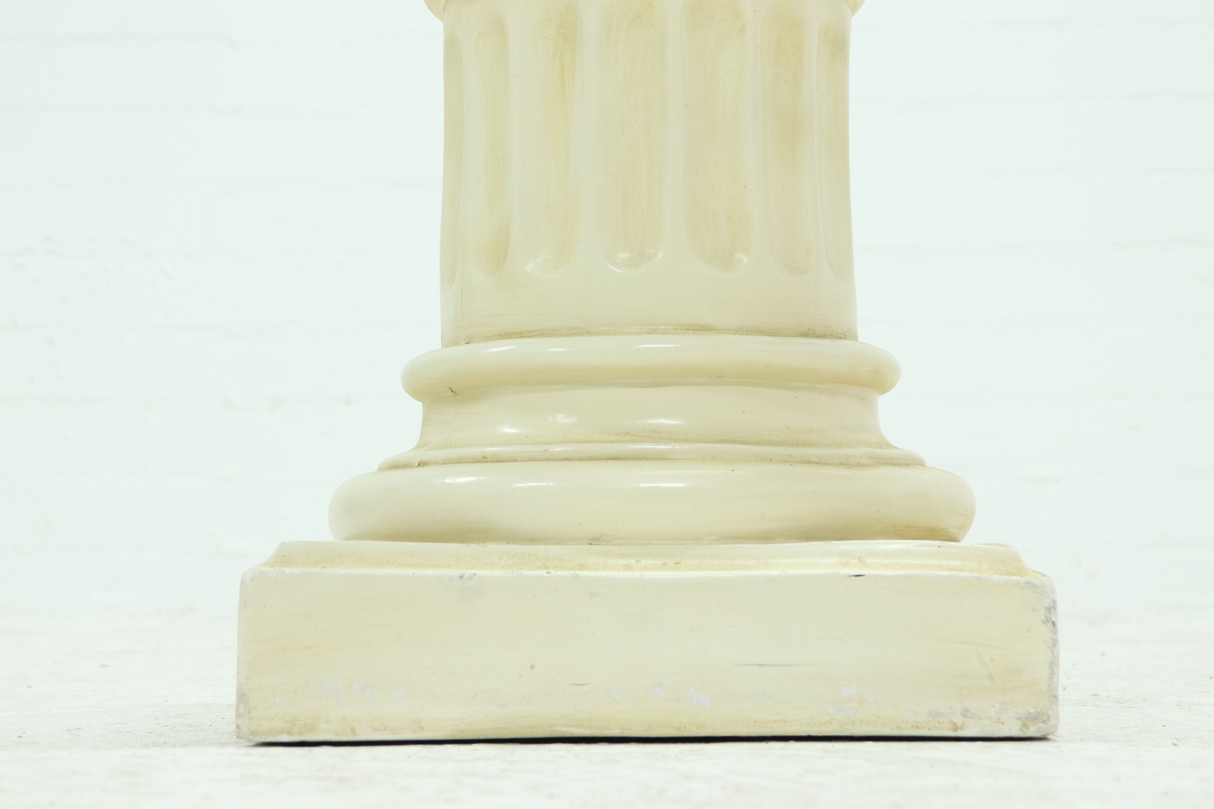 Neo classical plaster pedestal plant table 1980s