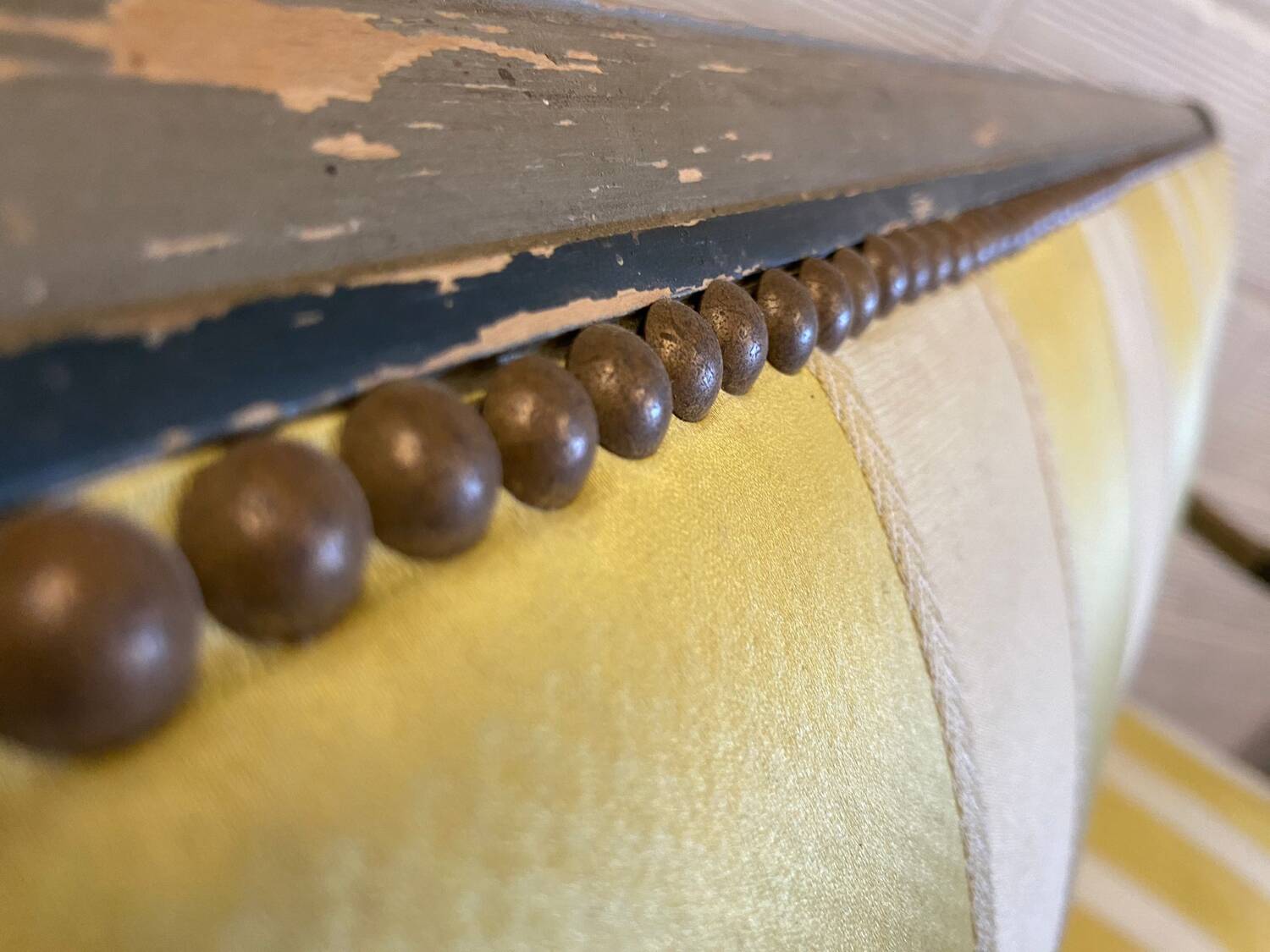 Louis XVI style yellow sofa