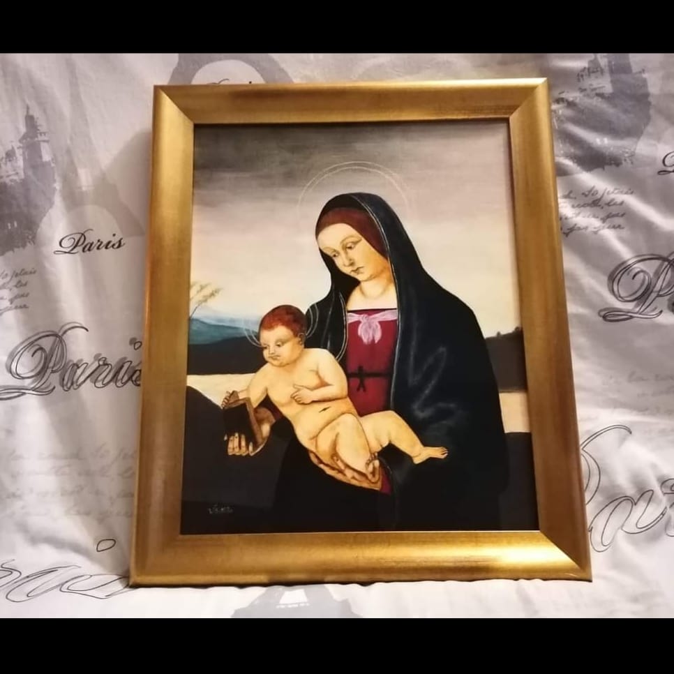 Peinture et son cadre "La Nativité"