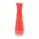 Bean vase, red glass, Ząbkowice, Poland, 1970s