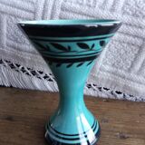 Signed vase numbered turquoise