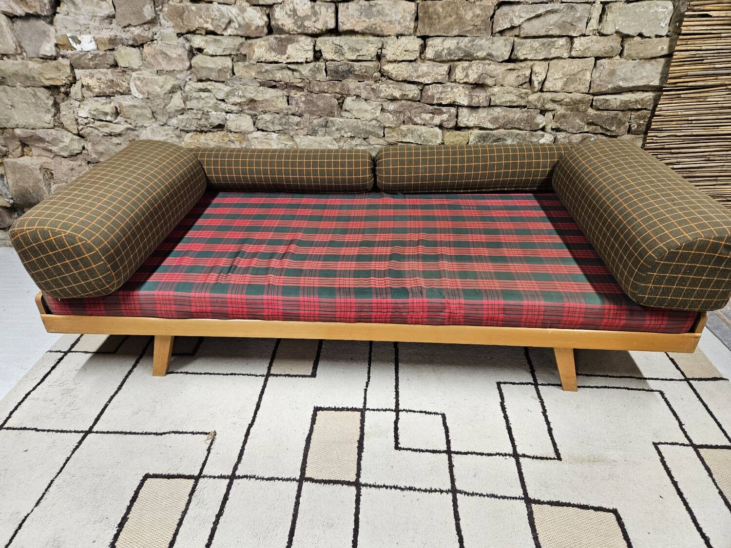 Vintage chaise longue daybed 1960"